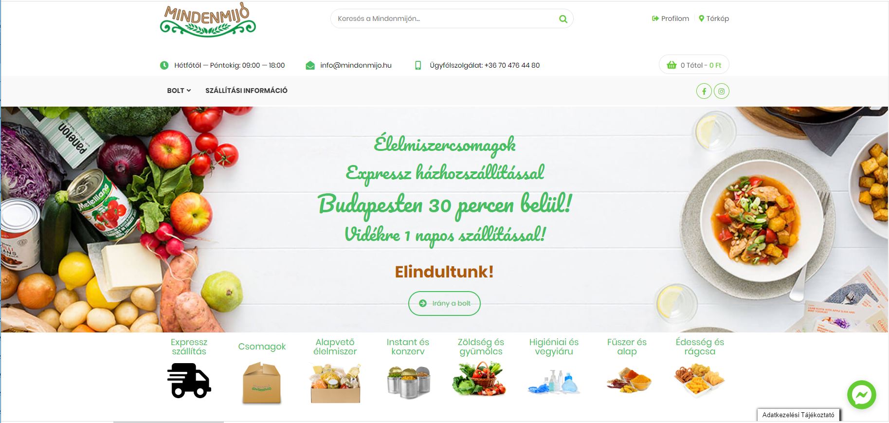 Online élelmiszerbolt nagyker áron raktárkészlettel vagy anélkül eladó