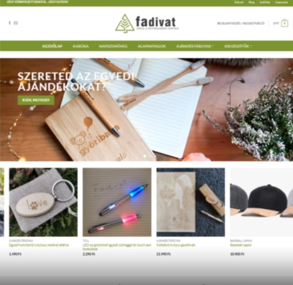 Eladó gravírozással foglalkozó webshop +árukészlet